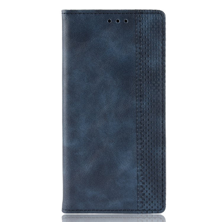 Auto-absorbed Retro PU Leather Shell for Xiaomi Redmi Note 8 - Blue