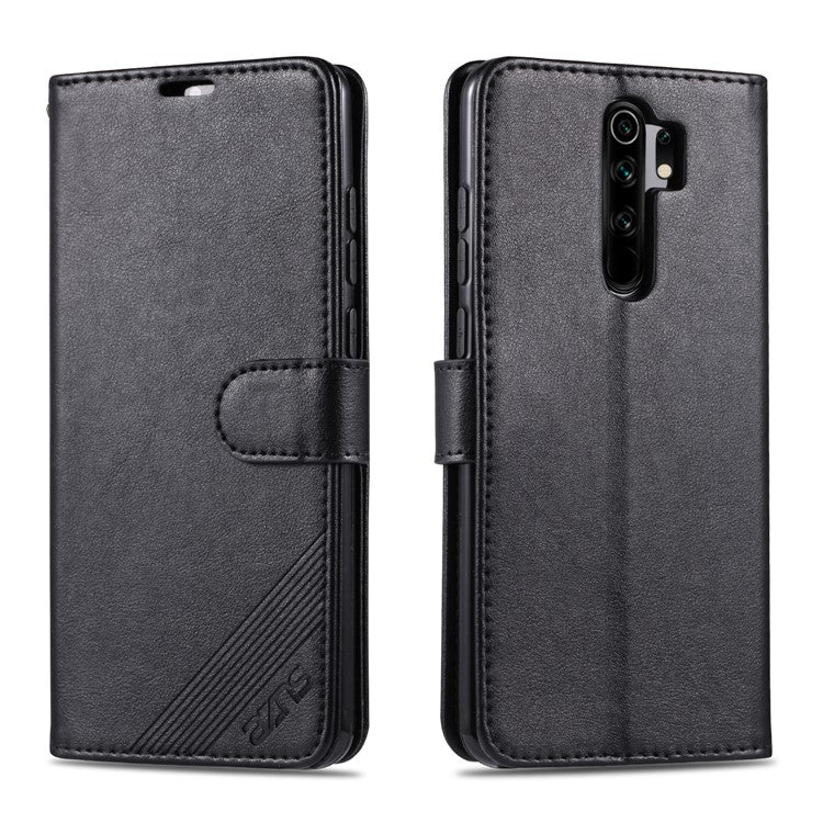 AZNS Phone Shell Leather Shell for Xiaomi Redmi 9 - Black