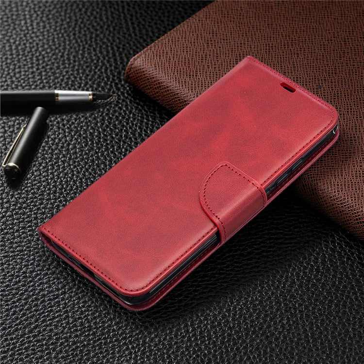 With Wallet Leather with Stand Stylish Case for Xiaomi Redmi 9C/Redmi 9C NFC - Red
