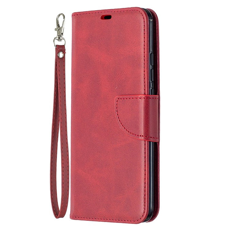 With Wallet Leather with Stand Stylish Case for Xiaomi Redmi 9C/Redmi 9C NFC - Red