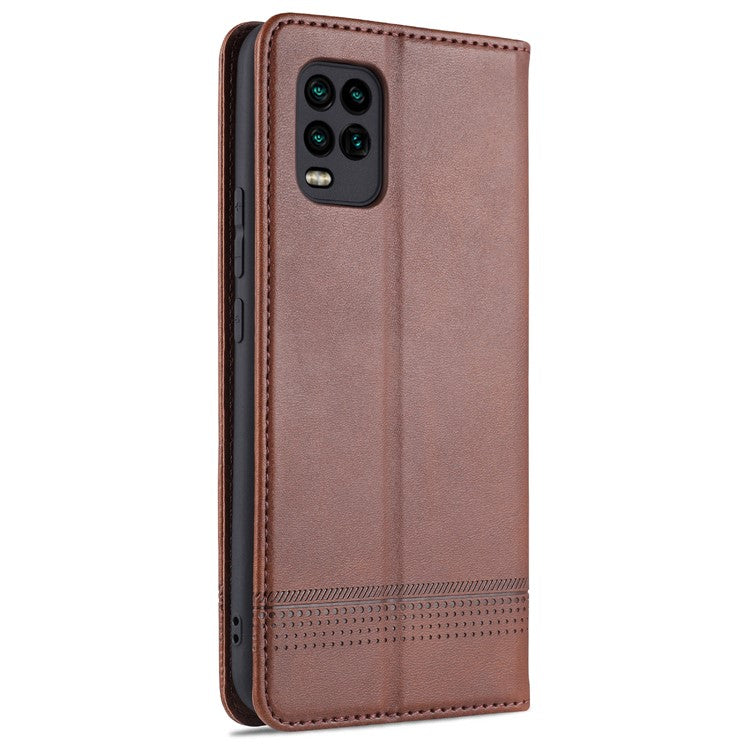 AZNS for Xiaomi Mi 10 Lite 5G Auto-absorbed Leather Wallet Shell Case - Coffee