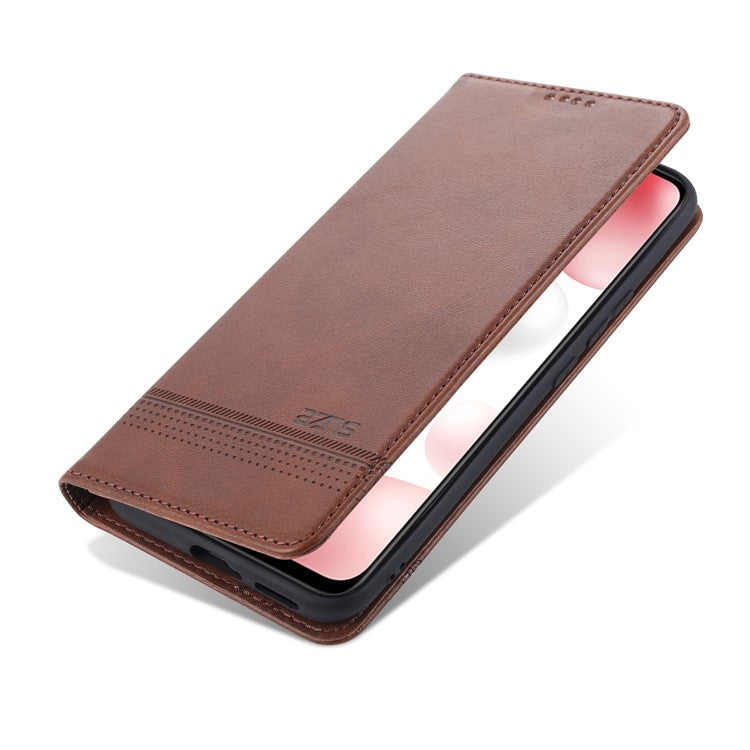 AZNS for Xiaomi Mi 10 Lite 5G Auto-absorbed Leather Wallet Shell Case - Coffee