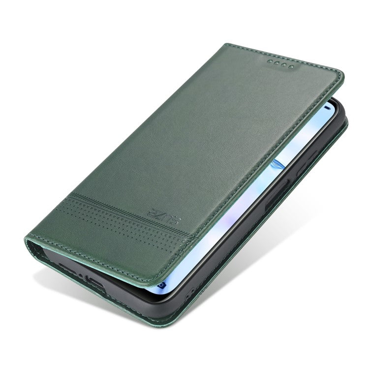 AZNS Wallet Shell for Xiaomi Redmi K30S/10T 5G/Mi 10T Pro 5G Auto-absorbed Leather Case - Green