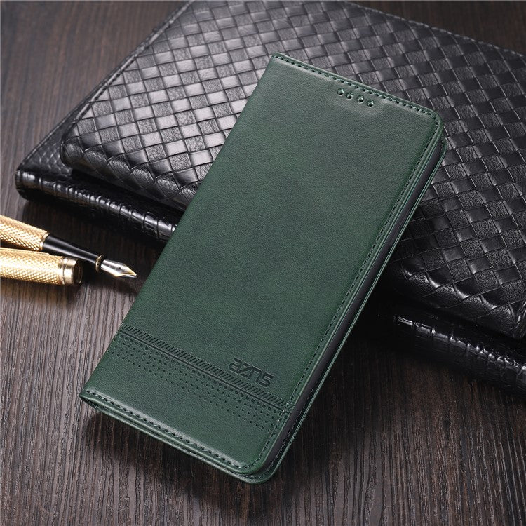 AZNS Wallet Shell for Xiaomi Redmi K30S/10T 5G/Mi 10T Pro 5G Auto-absorbed Leather Case - Green