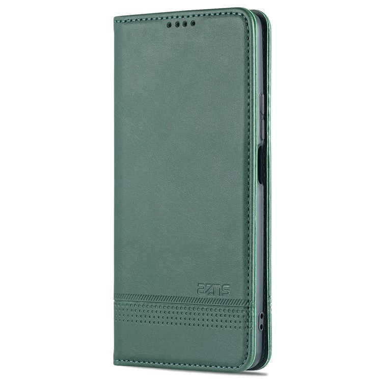 AZNS Wallet Design Durable PU Leather Shockproof Phone Cover Case for Xiaomi 11T / Xiaomi 11T Pro - Green