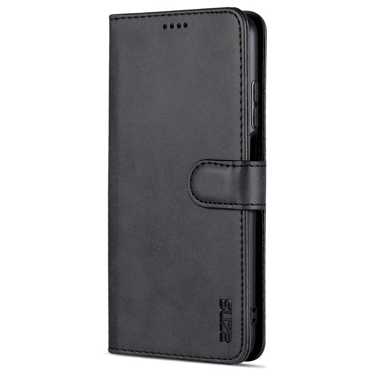 AZNS for Xiaomi Redmi Note 11 5G (China) (MediaTek)/Note 11T 5G/Note 11S 5G PU Leather Flip Folio Case Wallet Stand Shockproof TPU Inner Shell Phone Cover - Black
