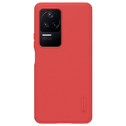 NILLKIN Super Frosted Shield Pro Matte Case for Xiaomi Redmi K50/Redmi K50 Pro, Fingerprint-free PC Back TPU Soft Frame Protective Phone Cover - Red