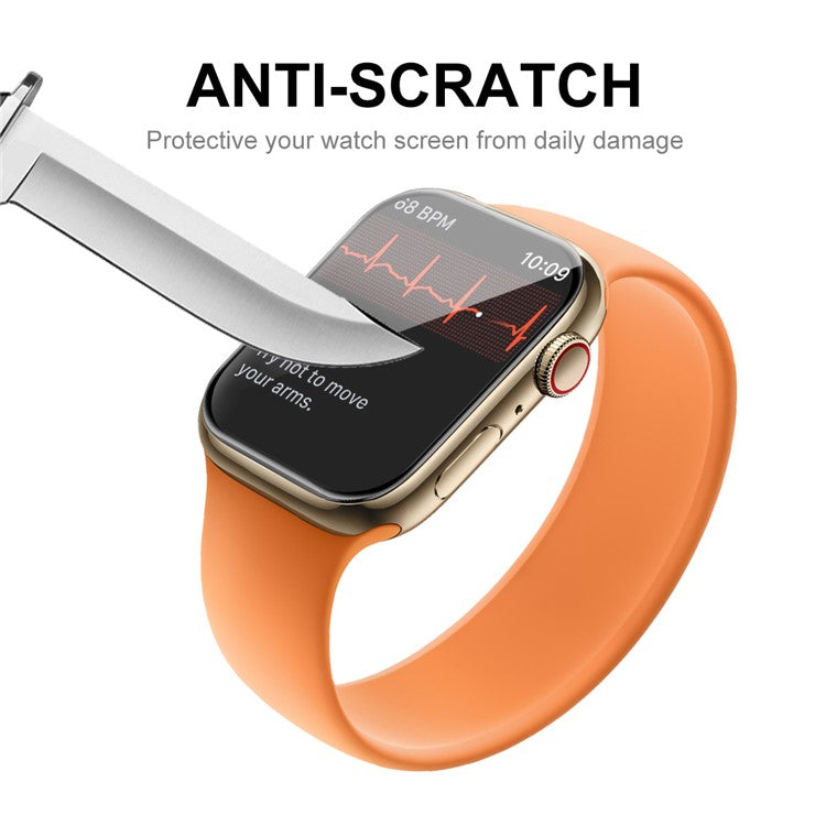 ENKAY HAT PRINCE 2Pcs / Set 3D Curved Hot Bending Full Coverage PET Soft Film for Apple Watch Series 9 / 8 / 7 45mm - Transparent
