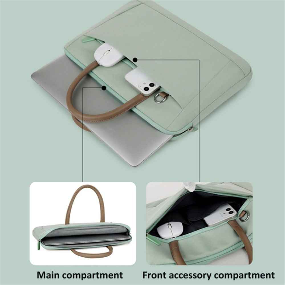 13-13.3 Inch Laptop Bag Waterproof Notebook Computer Handbag with Shoulder Strap - Grey