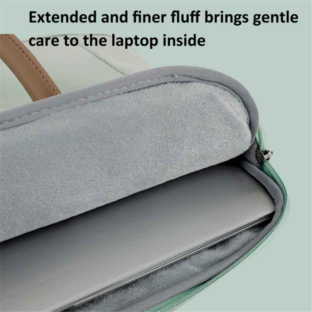 13-13.3 Inch Laptop Bag Waterproof Notebook Computer Handbag with Shoulder Strap - Grey