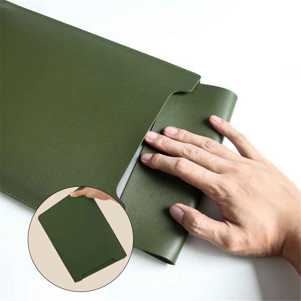 13-inch PU Leather Laptop Bag Ultra-thin Vertical Notebook Sleeve - Pink