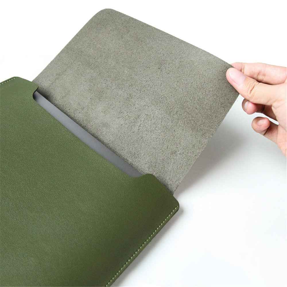13-inch PU Leather Laptop Bag Ultra-thin Vertical Notebook Sleeve - Pink