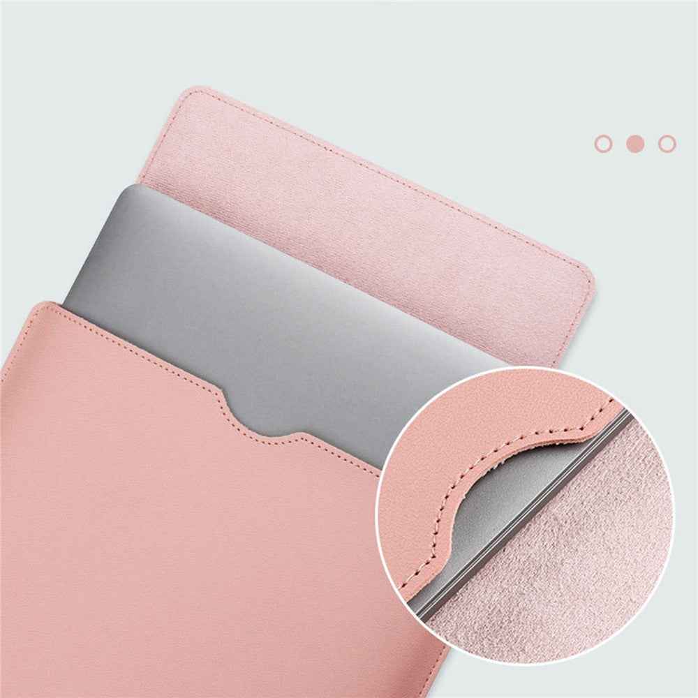 14-inch Laptop Sleeve, PU Leather Shockproof Carrying Pouch - Sky Blue