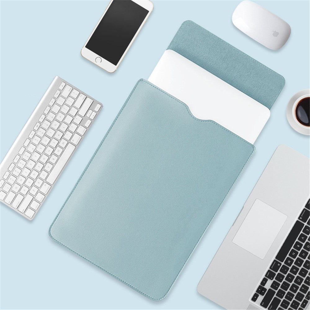 14-inch-Laptop-Sleeve,-PU-Leather-Shockproof-Carrying-Pouch-Sky-Blue