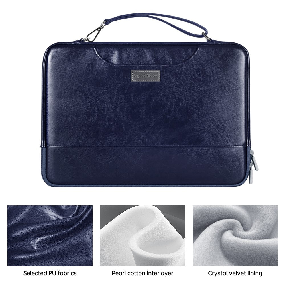 15-15.6-Inch-Notebook-Computer-Carrying-Pouch-PU-Leather-Laptop-Bag-Black