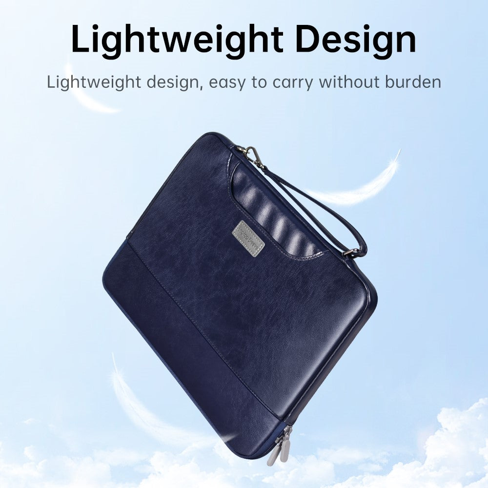 15-15.6-Inch-Notebook-Computer-Carrying-Pouch-PU-Leather-Laptop-Bag-Black