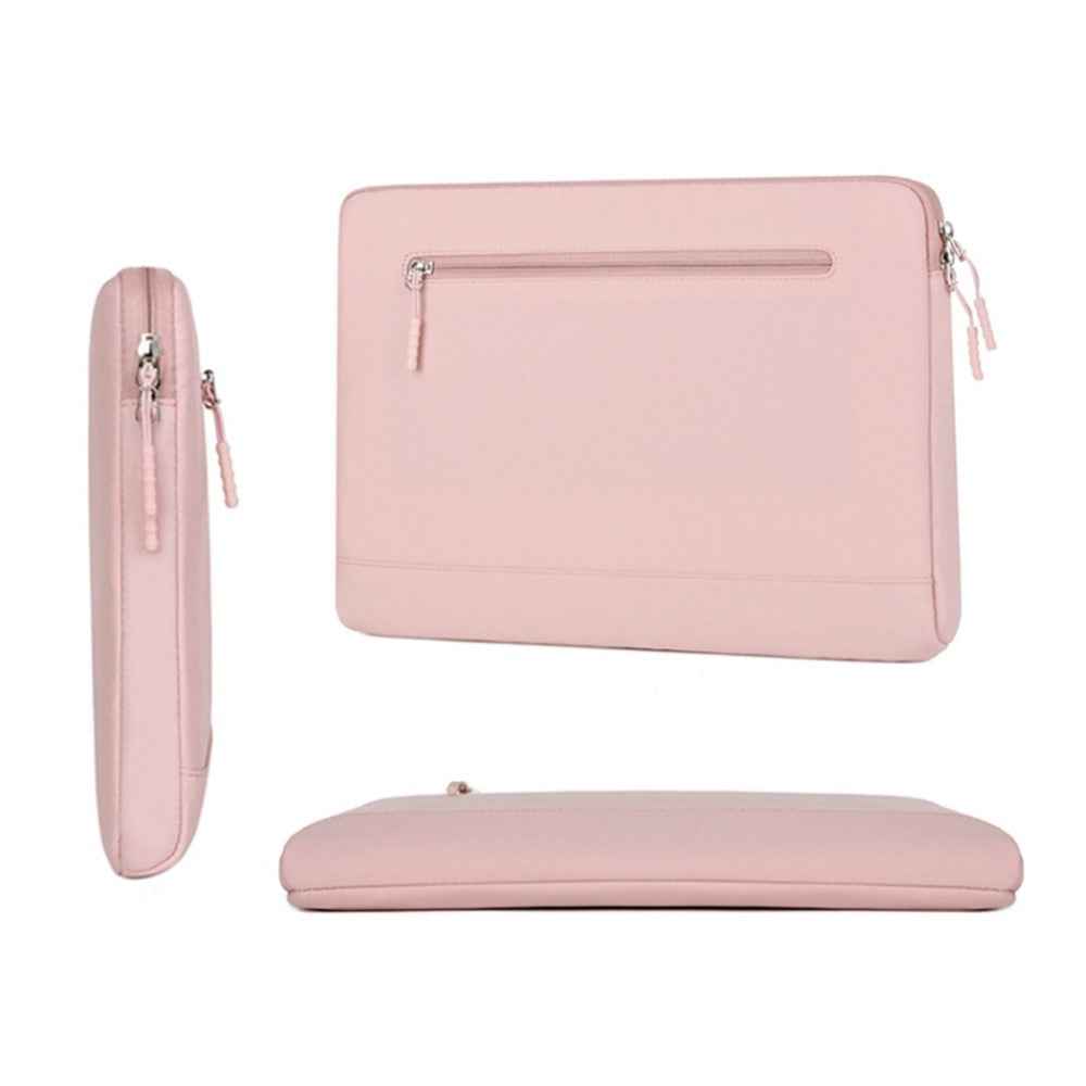 15-15.6 Inch Notebook Bag Oxford Cloth Laptop Bag with Zipper Portable Phone Mouse Storage Bag - Beige