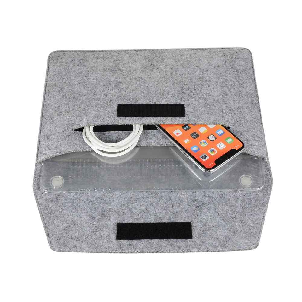 15 inch Felt Laptop Sleeve Bag Notebook Case for Macbook Notebook - Grey