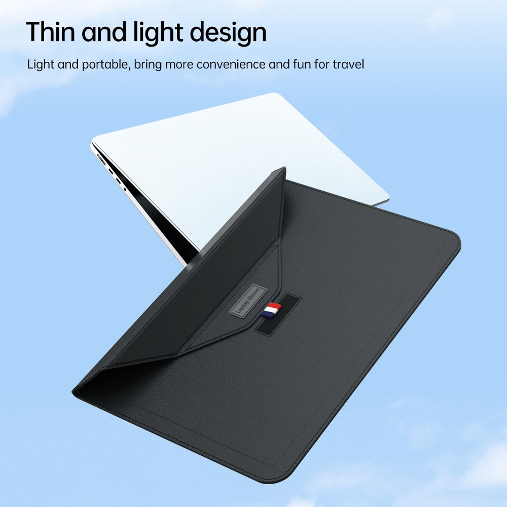 15-Inch-Laptop-Sleeve-Case-with-Stand-Feature-PU-Leather-Storage-Bag-Slim-Envelope-Blackish-Green