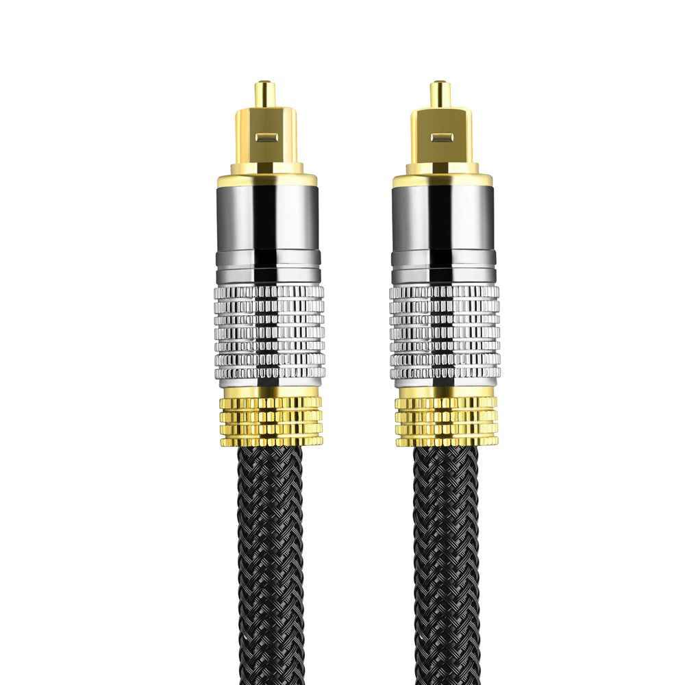 15m Optical Audio Cable Fiber Digital Optical SPDIF Toslink Line with Gold-Plated Connector for Home Theater, Sound Bar, DVD Player (Thread Type)