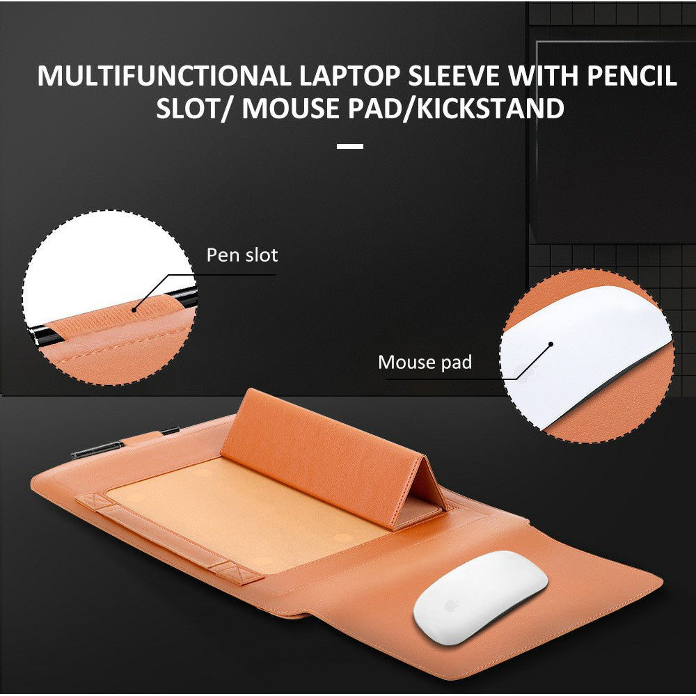 16-17-inch-Laptop-Sleeve-Bag-PU-Leather-Notebook-Carrying-Pouch-with-Mouse-Bag-and-Cable-Bundle-Straps-Red