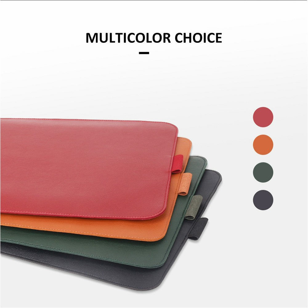 16-17-inch-Laptop-Sleeve-Bag-PU-Leather-Notebook-Carrying-Pouch-with-Mouse-Bag-and-Cable-Bundle-Straps-Red