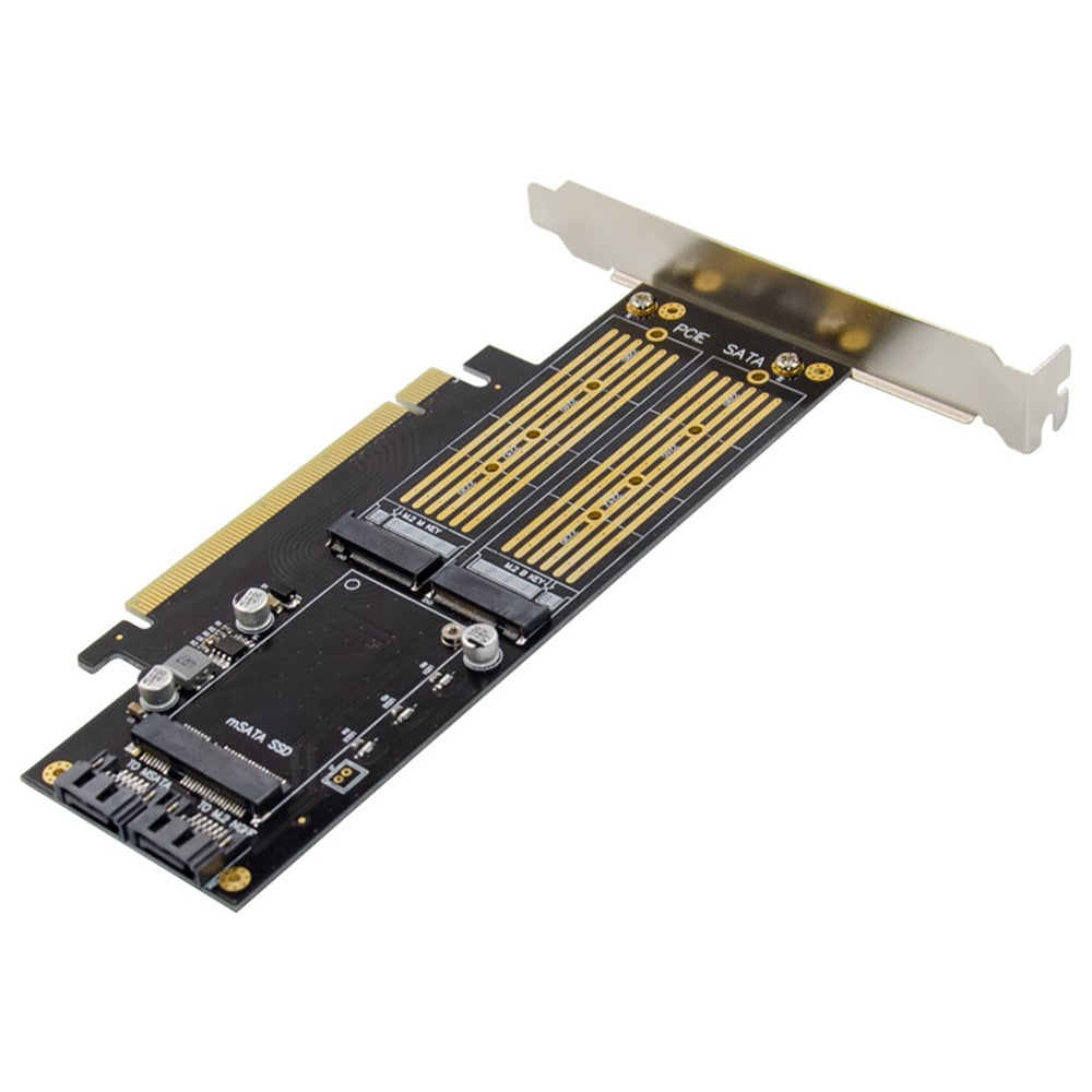 2280-PCI-E-3.0-X16-to-NGFF-M.2-NVMe-AHCI-SSD-Adapter-Card-for-M-Key-B-Key-mSATA-Solid-State-Drive