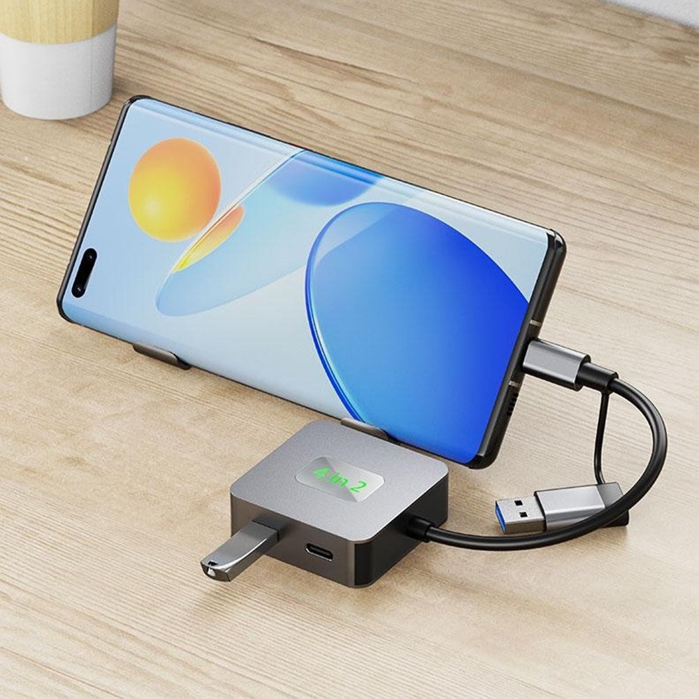 2320A-Type-C-/-USB-4-in-1-USB-Hub-2xTypc-C3.2-+-2xUSB3.2-10Gbps-Data-Transfer-Adapter