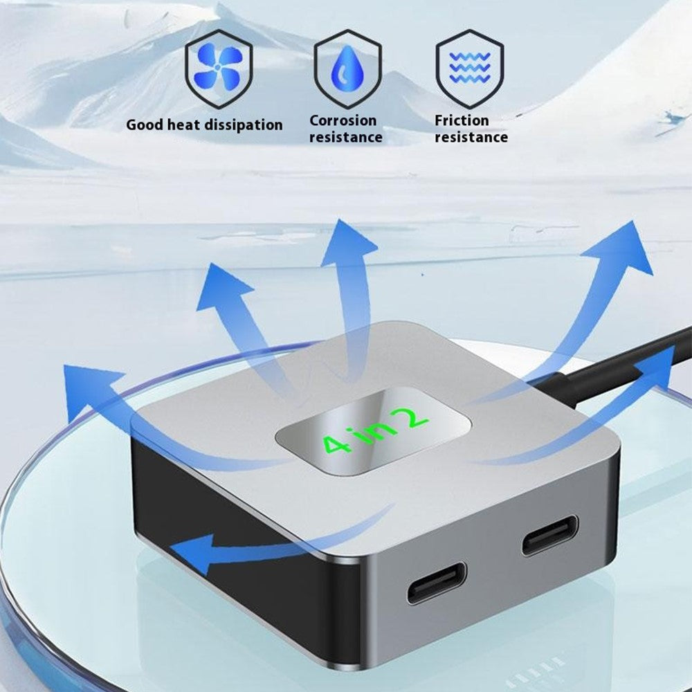 2320A-Type-C-/-USB-4-in-1-USB-Hub-2xTypc-C3.2-+-2xUSB3.2-10Gbps-Data-Transfer-Adapter