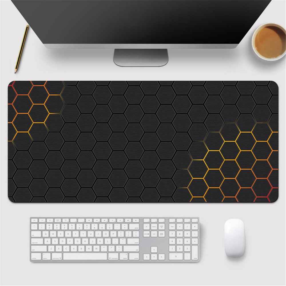300x700x2mm Large Mouse Pad Honeycomb Pattern Anti-skid Rubber Desktop Mat - Style 6