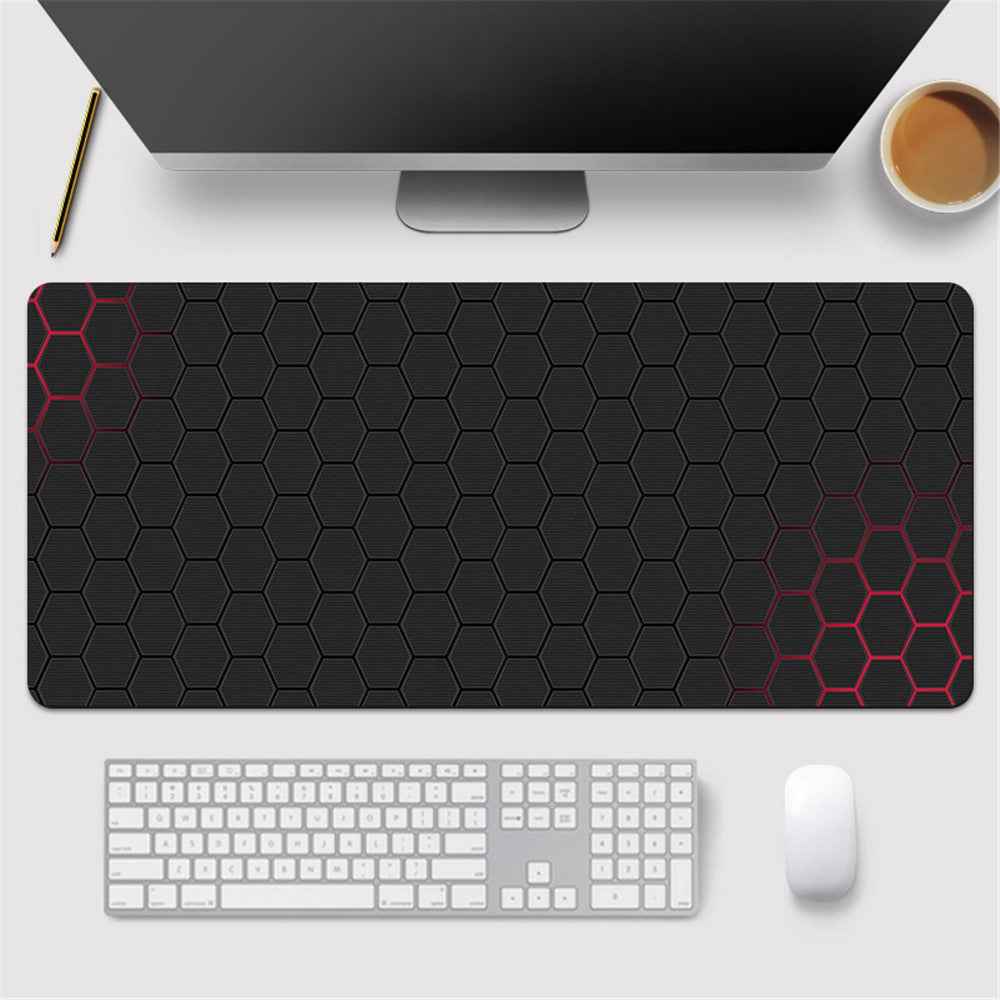 300x700x2mm Large Mouse Pad Honeycomb Pattern Anti-skid Rubber Desktop Mat - Style 24