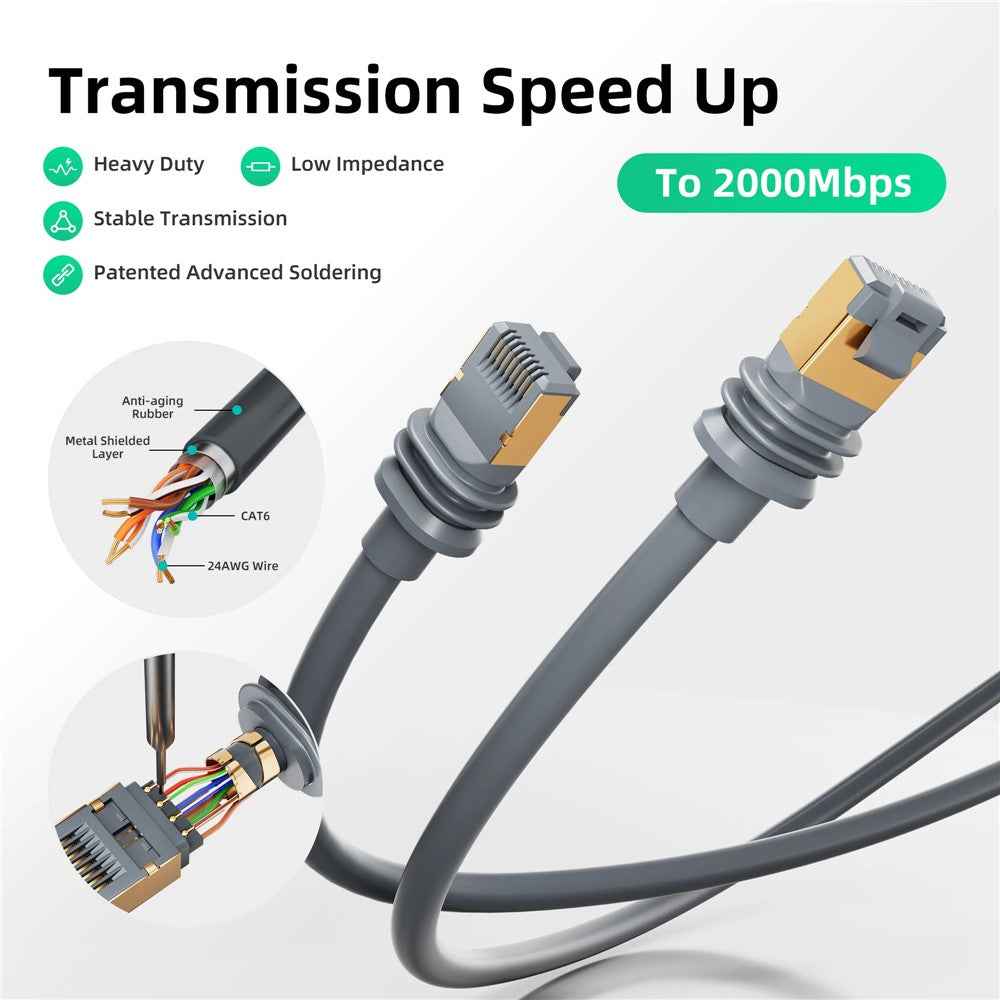 30m Starlink Gen 3 Ethernet Cable Standard V3 CAT6 10Gbps RJ45 Extension Cable
