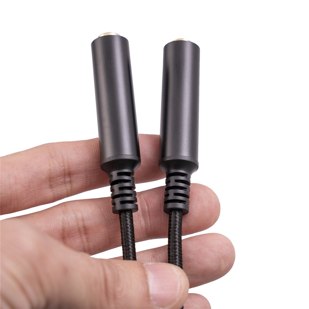 3718-30cm-6.35mm-1-/-4-Inch-1-Male-to-2-Female-Stereo-Y-Splitter-Audio-Cable-for-Guitar-/-Amplifier-/-Mixer