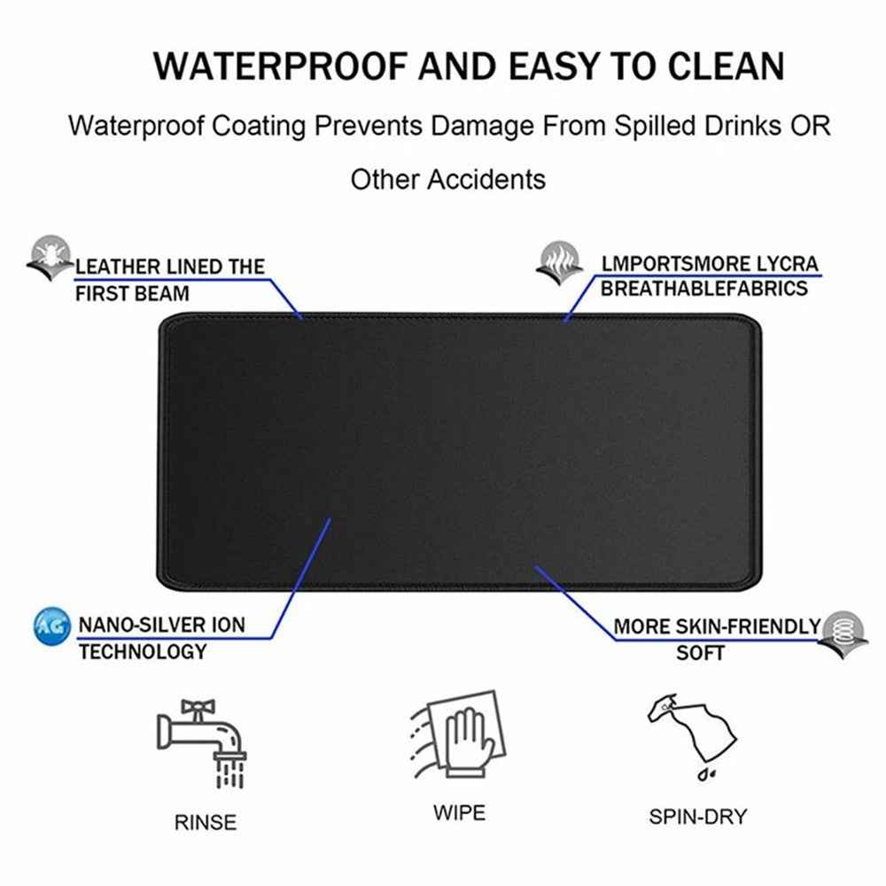 400*900*3mm Mouse Mat Shortcut Keys Gaming Mouse Pad Anti-slip Large Desk Mat - English Shortcut Keys 2