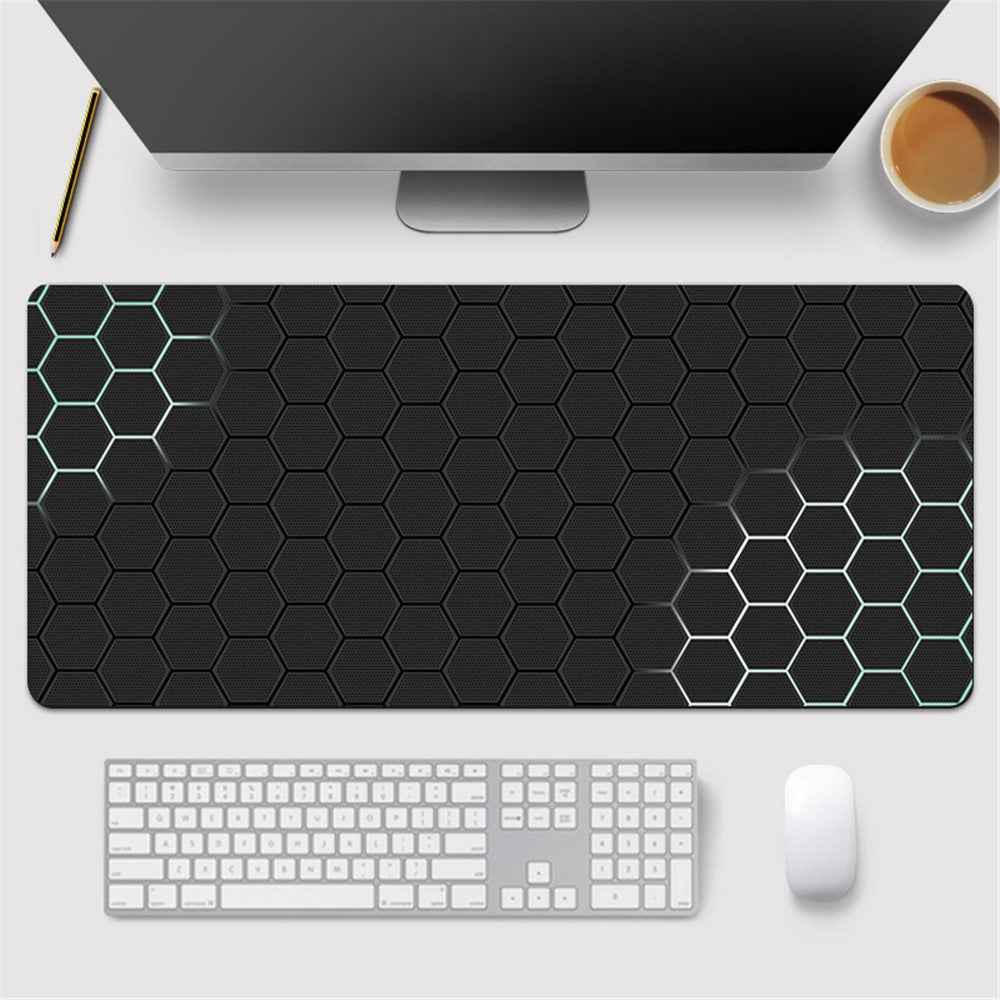 500x1200x3mm Large Mouse Pad Honeycomb Pattern E-sport Gaming Desktop Mat - Style 1