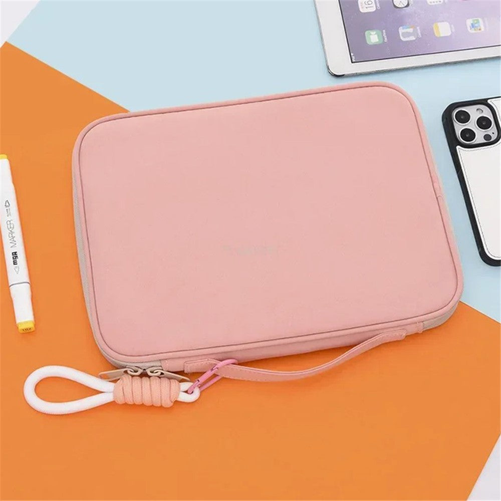 606-For-iPad-MacBook-MateBook-13.3-/-14-Inch-Laptop-Bag-Nylon-Handbag-with-Hanging-Ornament-Yellow