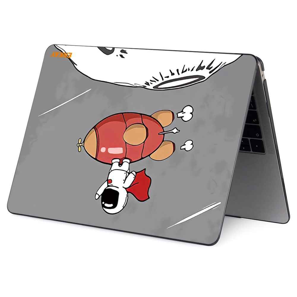 for MacBook Air 13 inch (2018) A1932/ (2020) A2179 A2337 Planets Series Spaceman/Planets Patterns Hard PC Crystal Laptop/Notebook Protective Case Cover - Rocket