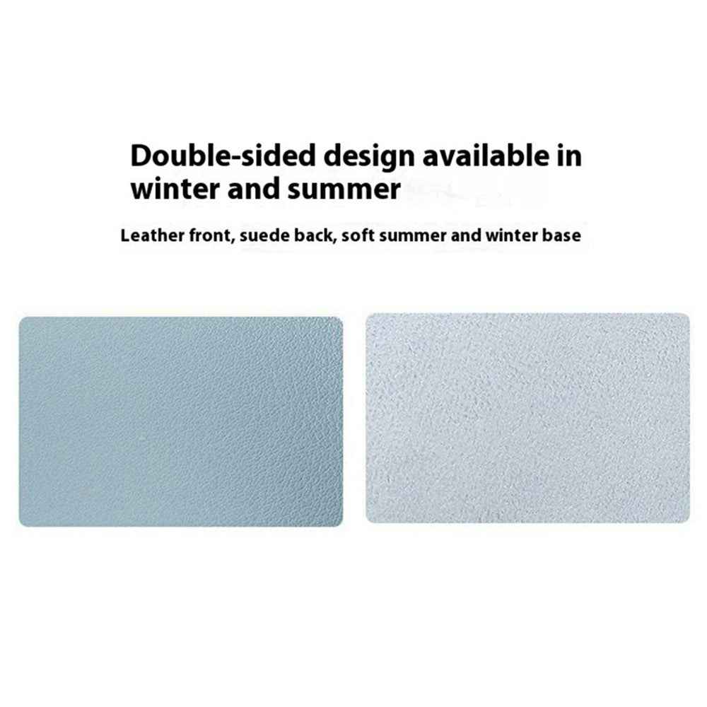 634 Dual-Sided Leather Desk Pad 26 x 21cm Mouse Mat Non-Slip Waterproof for Office / Home - Mint Green