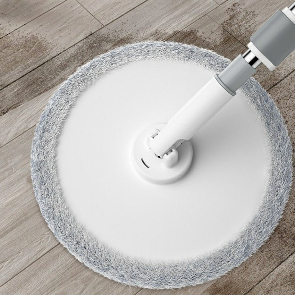 Rotating Single Bucket Mop Hands-Free Spin Mop Floor Cleaning Tool with 3 Microfiber Mop Heads - Green