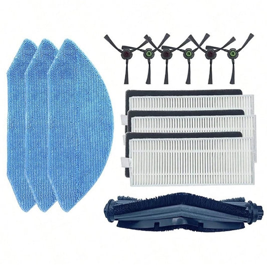 13Pcs Main Brush Set for Ecovacs Deebot U2 / U2 DGN22 Vacuum Cleaner Replacement Parts with Filters, Side Brush, Mop