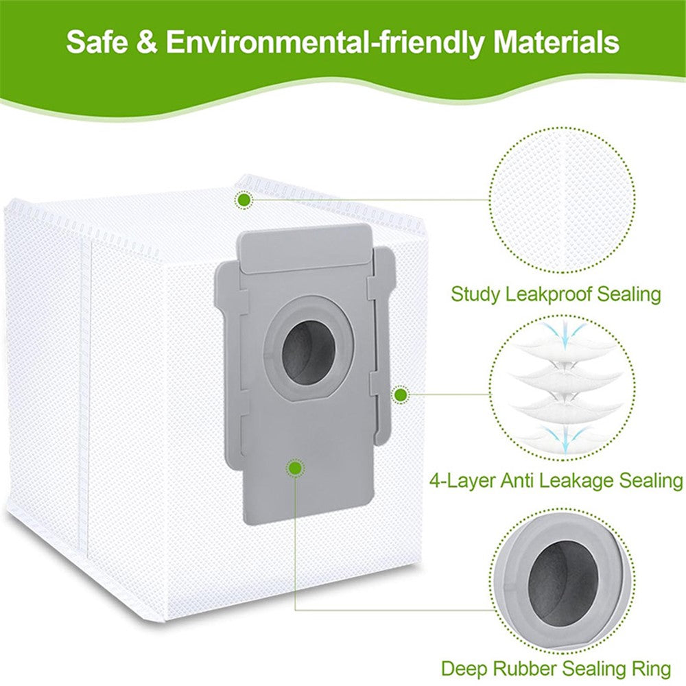 JUNSUNMAY 9Pcs For iRobot Roomba i3 / i4 / i6 / i7 / i8 / E5 / E6 Main Brush Side Brush Filter Vacuum Bag Set