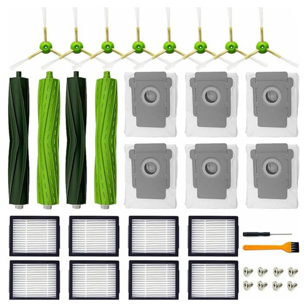 1 Set Replacement Parts for iRobot Roomba E5 / E6 / i7 / i7+ Main Brushes Filters Side Brushes Kit