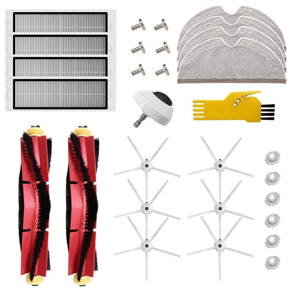30Pcs / Set For Roborock S60 / S50 Cleaning Brush Kit Side-Edge Main Brush Cleaning Tool Filter with Screw