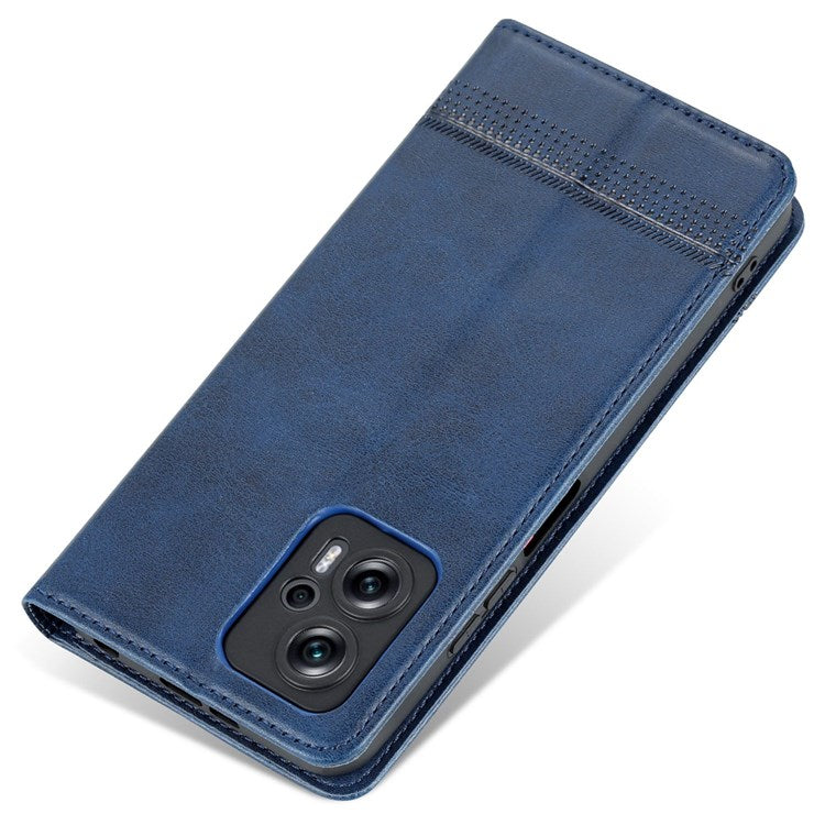 AZNS For Xiaomi Redmi Note 11T Pro 5G / Note 11T Pro+ 5G / Poco X4 GT 5G / Redmi K50i 5G PU Leather Stand Wallet Case Magnetic Closure Phone Cover - Blue