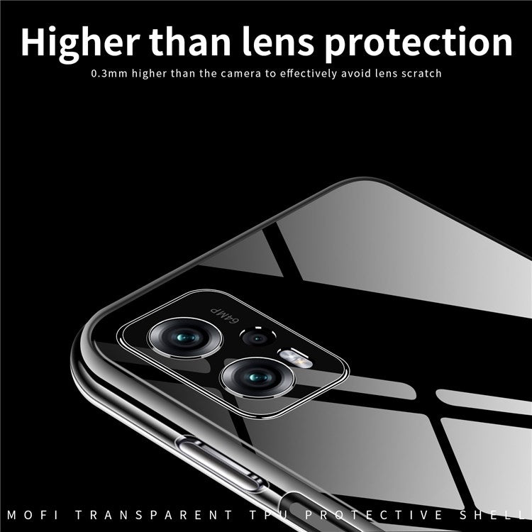 MOFI For Xiaomi Redmi Note 11T Pro 5G / Note 11T Pro+ 5G / Poco X4 GT 5G / Redmi K50i 5G Soft TPU Phone Cover Crystal Clear Anti-drop Case