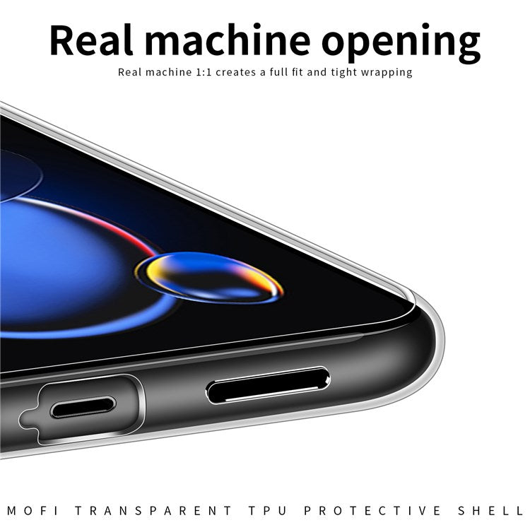 MOFI For Xiaomi Redmi Note 11T Pro 5G / Note 11T Pro+ 5G / Poco X4 GT 5G / Redmi K50i 5G Soft TPU Phone Cover Crystal Clear Anti-drop Case