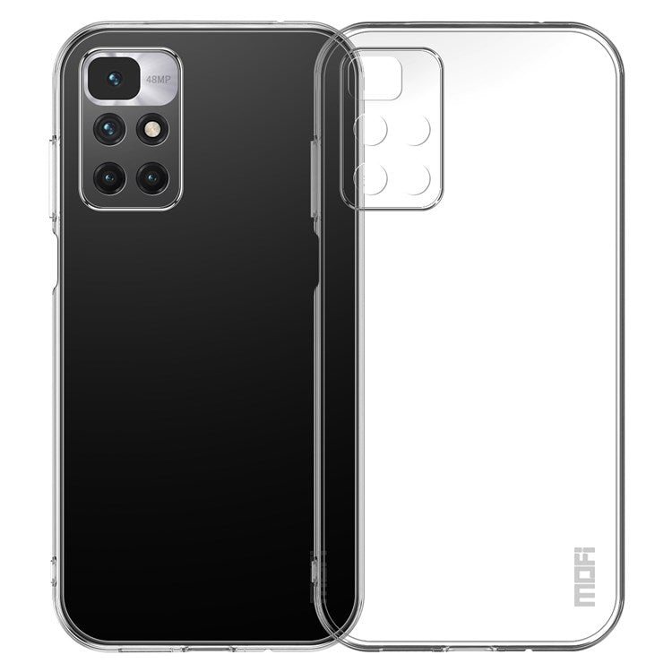 MOFI For Xiaomi Redmi 10 Prime 2022 4G Flexible Clear TPU Scratch-Resistant Case Camera Protection Defender Phone Cover
