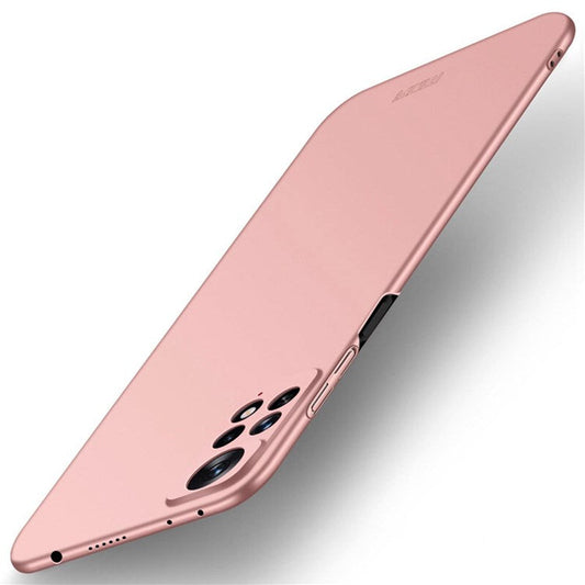 MOFI JK PC Series-1 Shield for Xiaomi Redmi Note 11E Pro Fall Proof Matte Hard PC Back Case Camera Protection Phone Cover with Strap - Rose Gold