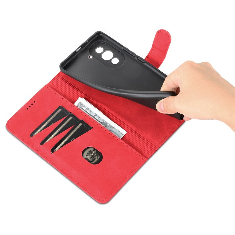 AZNS For Huawei nova 10 4G PU Leather All-round Protection Phone Cover Stand Wallet Case - Red