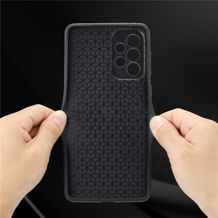 AZNS Phone Case For Samsung Galaxy A53 5G, Anti-fall PU Leather Coated TPU Well-protected Mobile Phone Cover - Purple